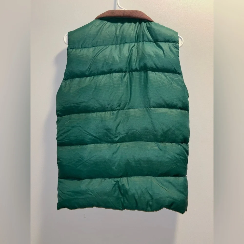 Vintage 1960s Eddie Bauer Goose Down Quilted Vest with Snaps